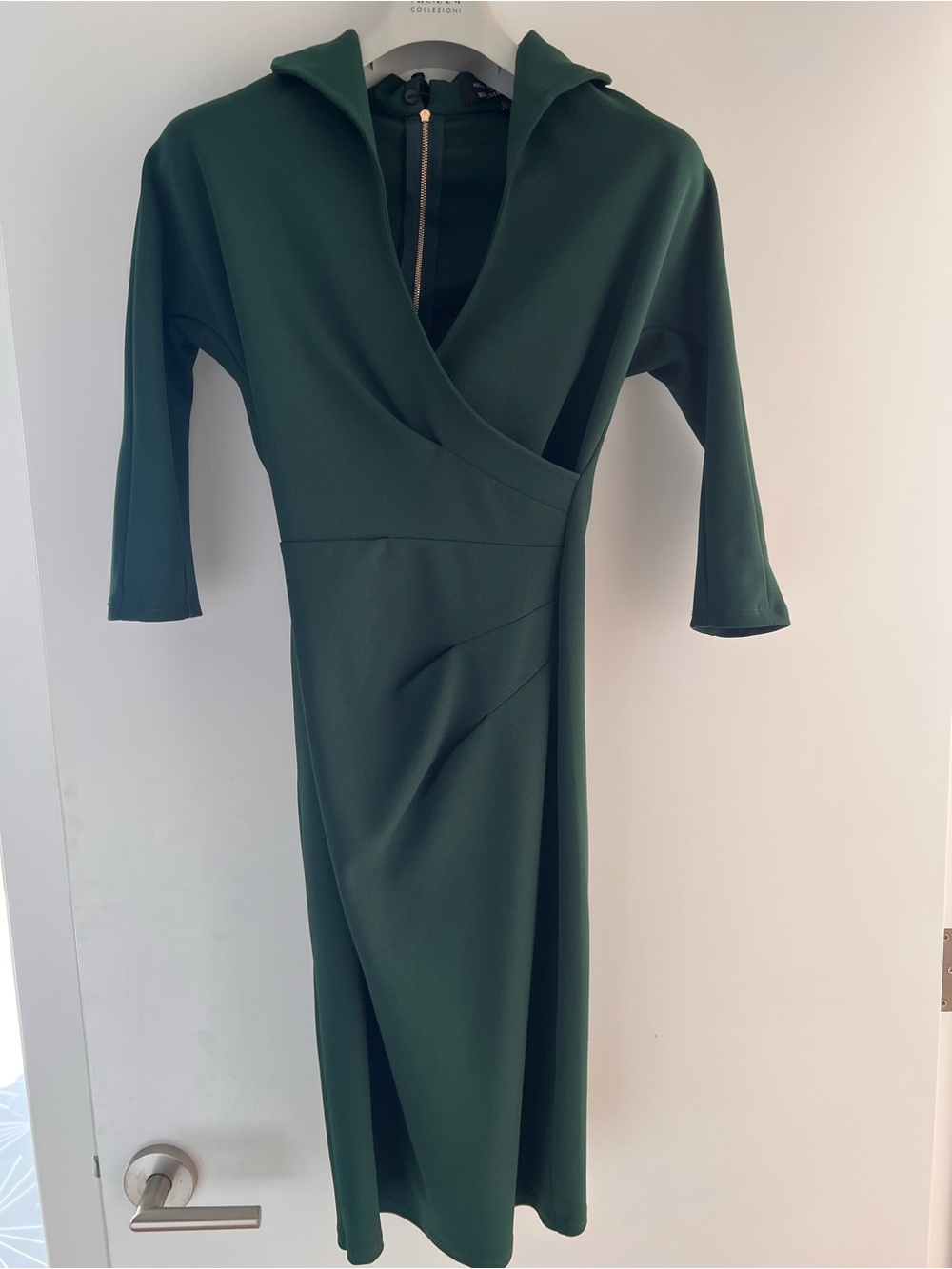 Melanie Lyne Wrap-Style Midi Dress size 0/xxs (fits small)